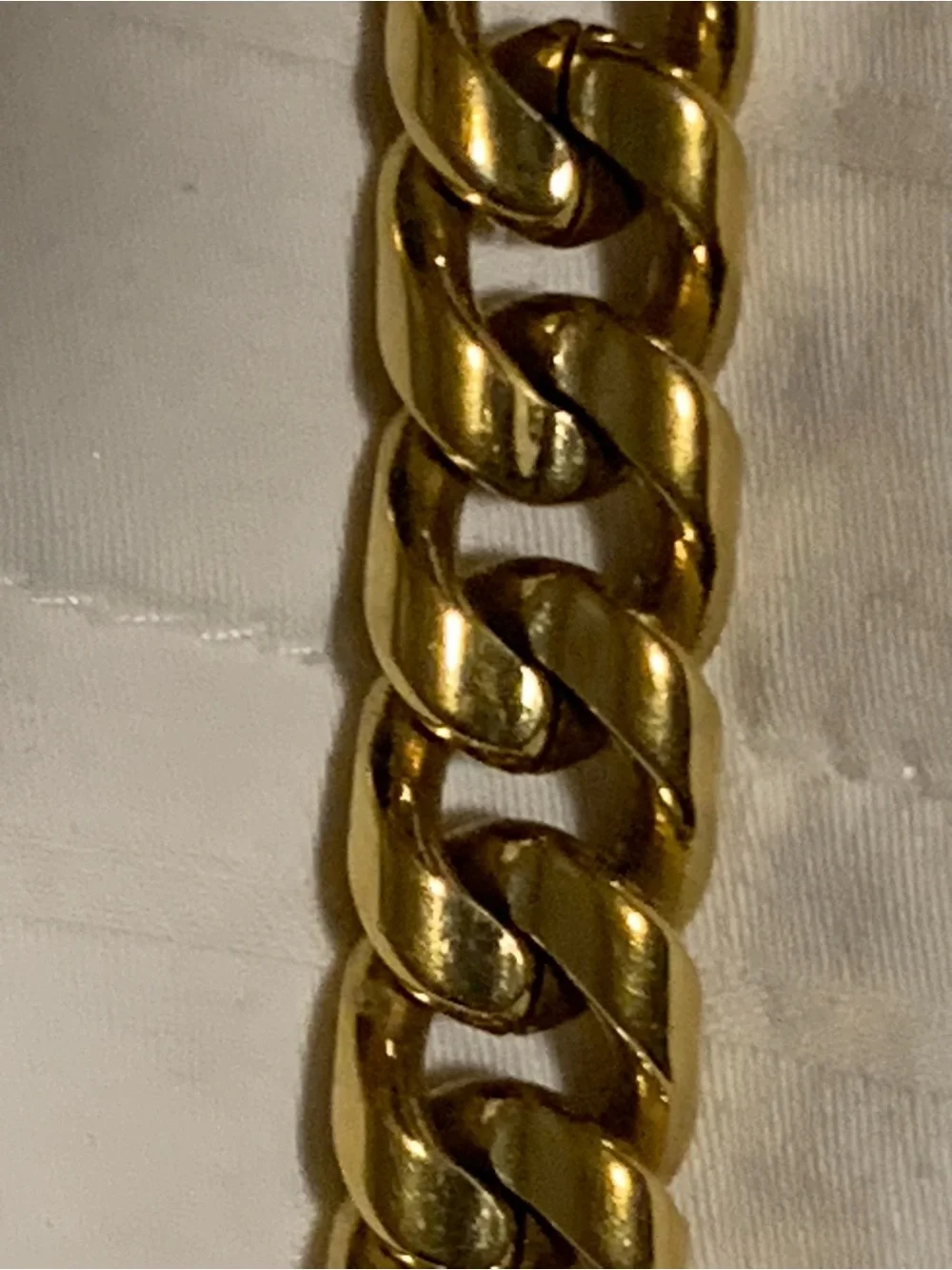 Sutton Vintage Gold-Plated Chain-Link Bracelet Watch with Mother-of-Pearl Dial